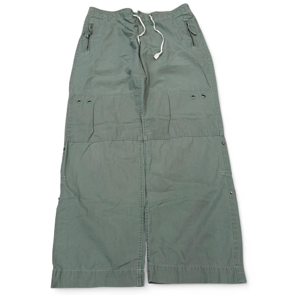 Vintage Gap Double Knee Green Lightweight Pants Women's Size 4 Drawstring Y2K